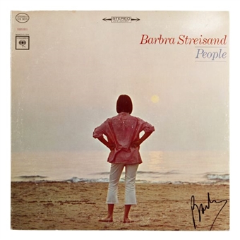 Barbra Streisand Signed 1964 “People” Album Cover